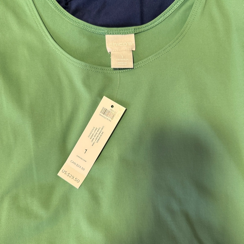 Chico's Fresh Green Microfiber Top